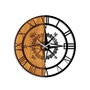 Wallity Reloj de Pared Decorativo de Madera en Nogal y Negro